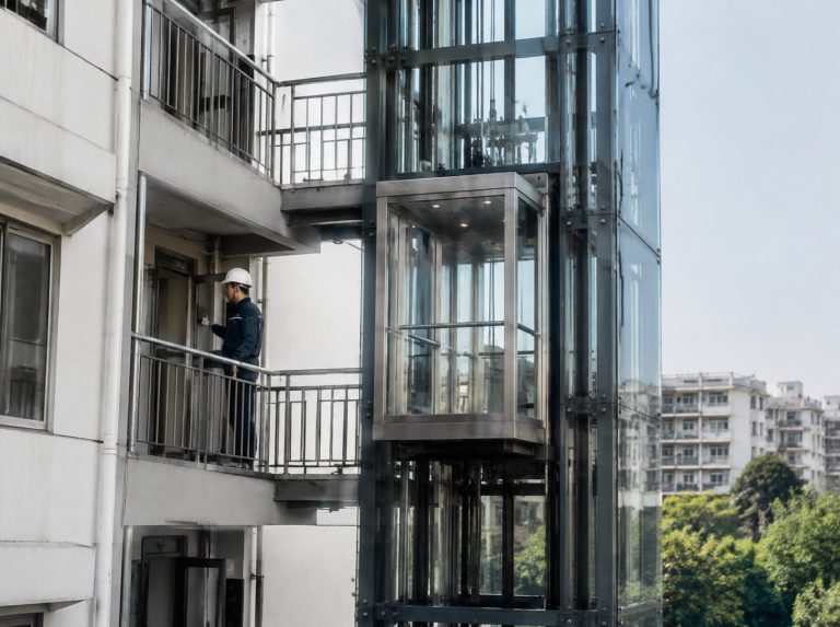 郴州旧楼加建观光电梯
